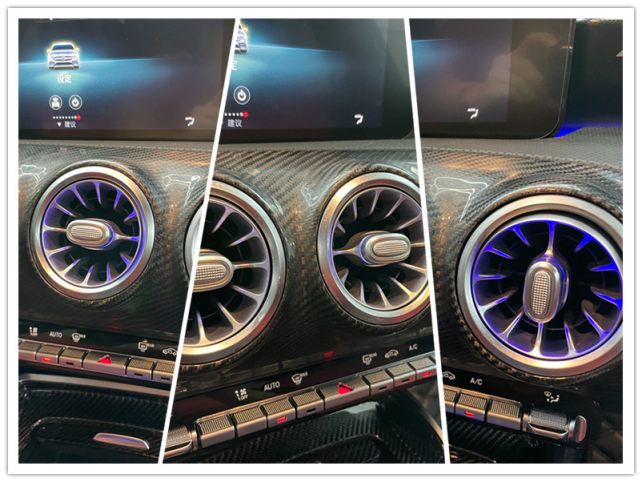喜欢你就改！杭州奔驰A35全车改装碳纤维内饰+氛围灯+方向盘旋钮+改色+VE排气