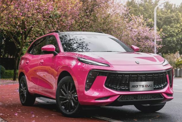女性专有suv,东风风行t5 evo女神版,高颜值粉色萌系精品上市!